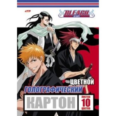 цветной картон набор 10 листов 10 цветов голографический 10691