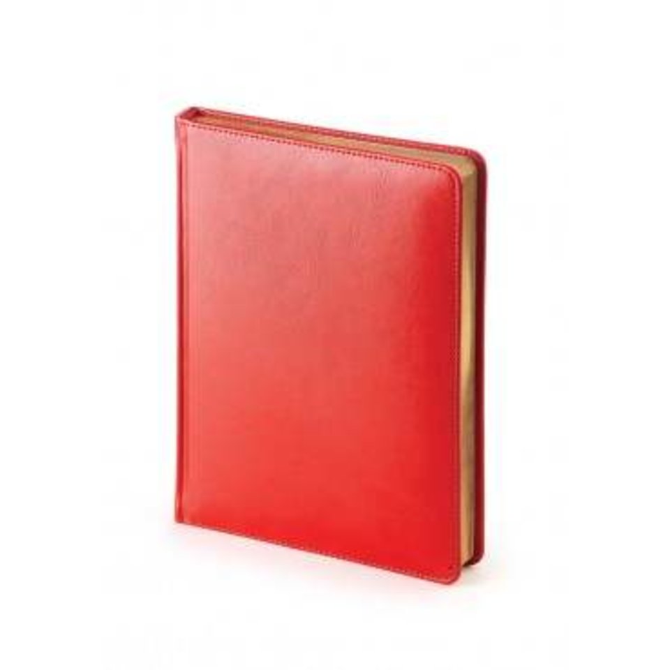 ежедневник недатированный А6 Sidney красный золотой срез 3-496/08 Bruno Visconti