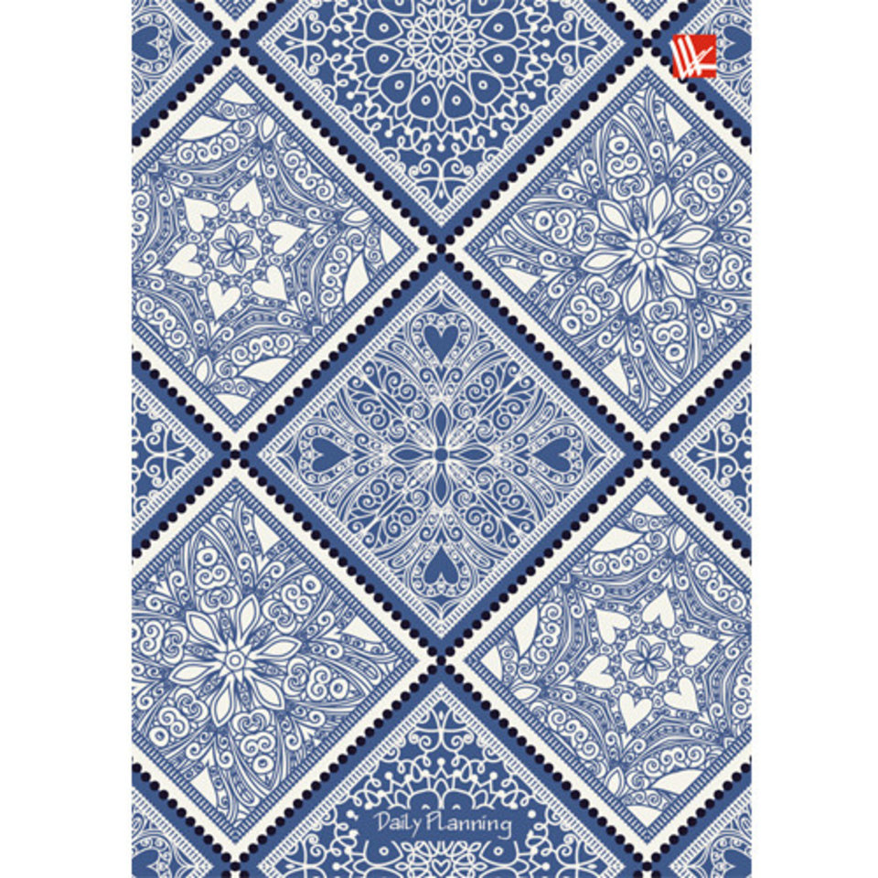 ежедневник недатированный А6 Голубой узор 17611205