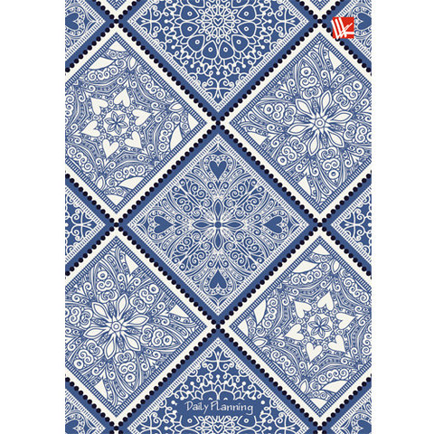 ежедневник недатированный А6 Голубой узор 17611205