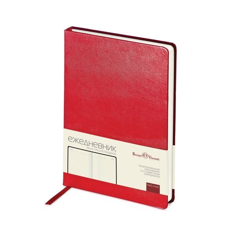ежедневник недатированный А5 Megapolis 3-281/04 красный Bruno Visconti