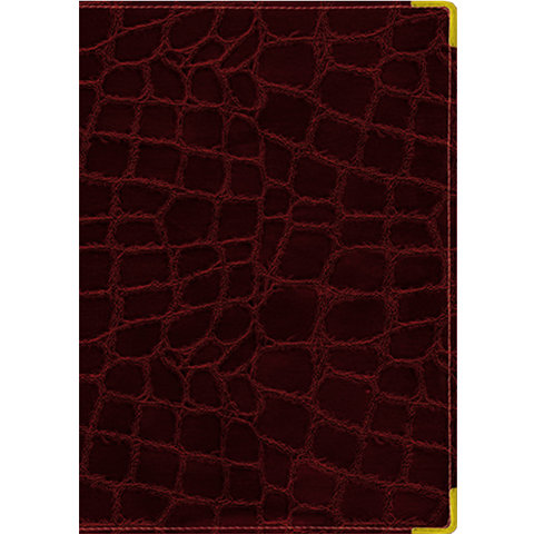 еженедельник недатированный А6 Croco бордовый 17615202