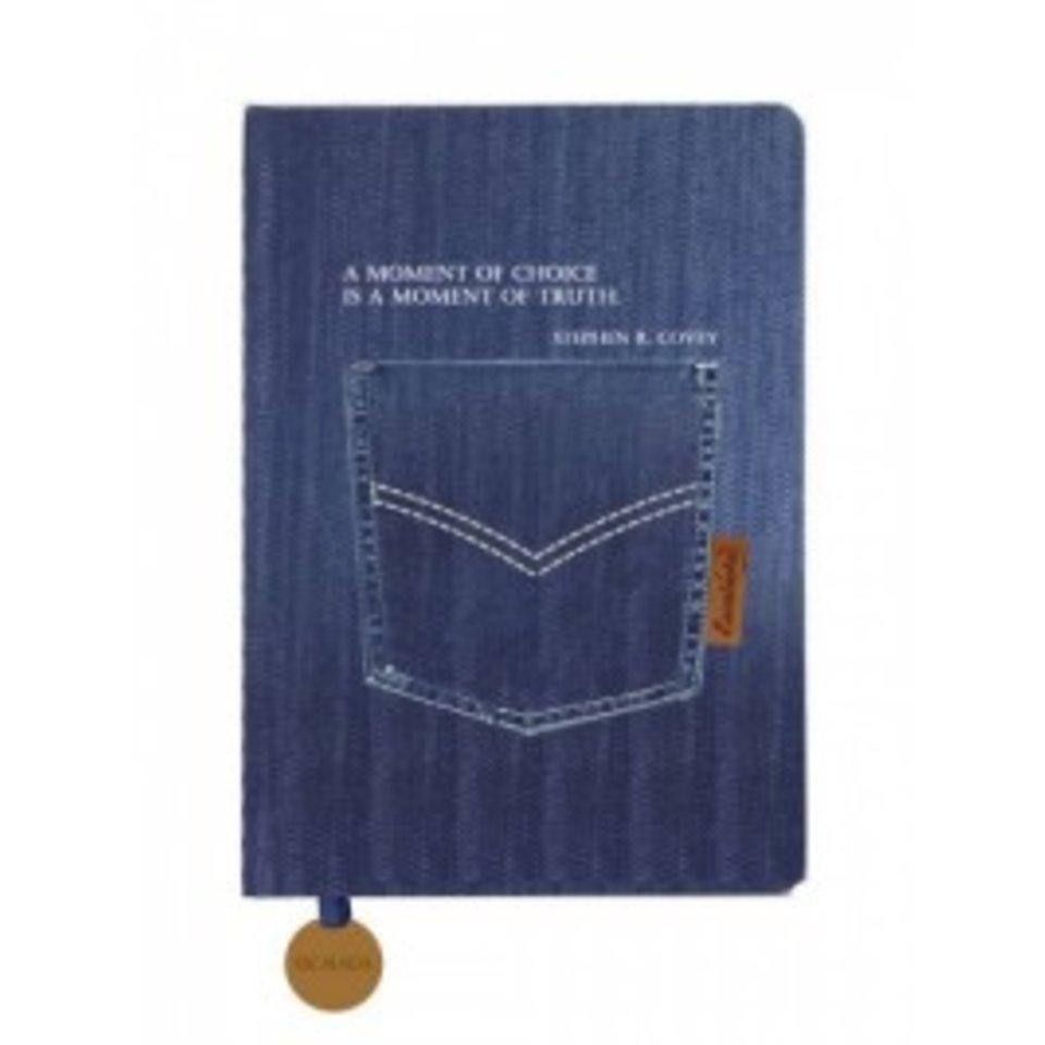 ежедневник недатированный А5 Синий джинс в белый горох 38993/15