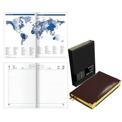 ежедневник недатированный А4 Status коричневый 41913602