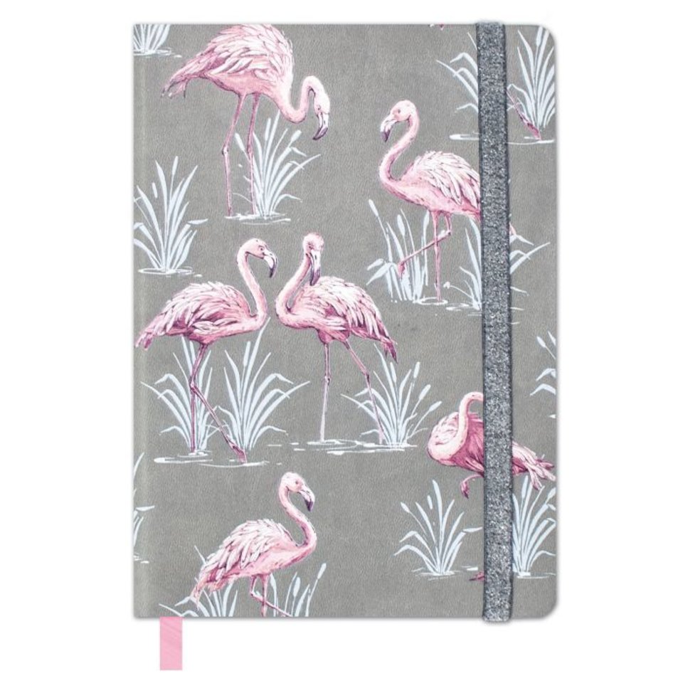 ежедневник недатированный А5 Виннер серый Фламинго интегральный переплет на резинке 47651 Escalada