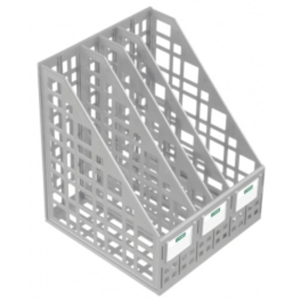 подставка для бумаг 4 секции сборная ЛТ82 Стамм серая