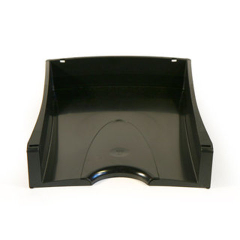 лоток для бумаг горизонтальный "Премиум" черный 022074