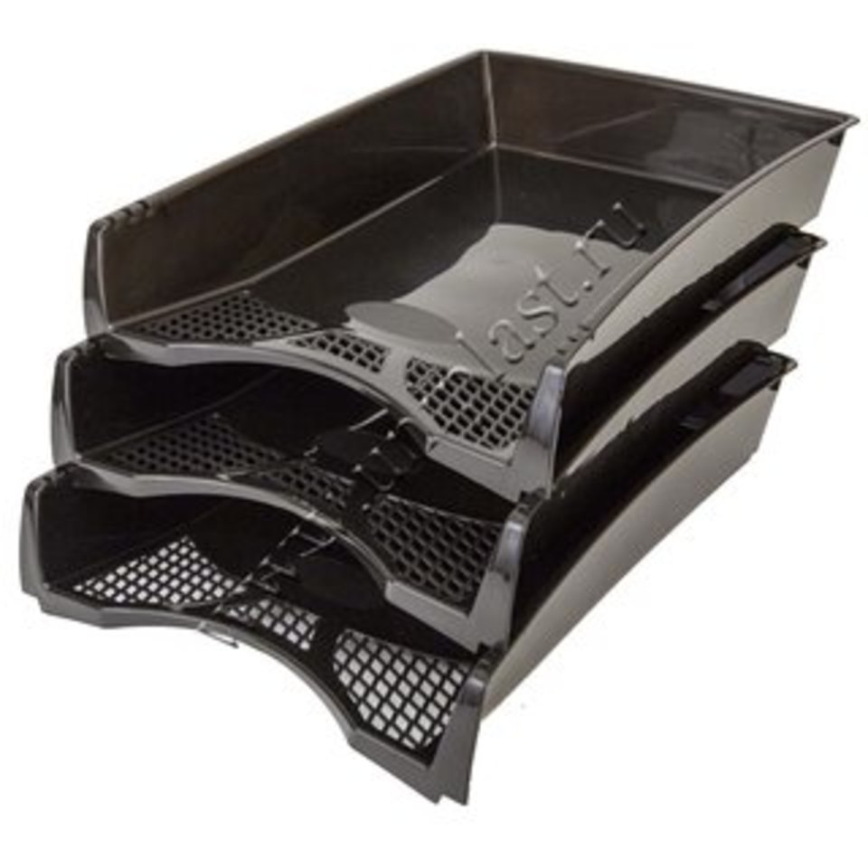 лоток для бумаг горизонтальный "Офис-класс" черный 02201029