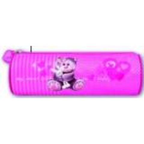 косметичка для девочки Мишка на розовом 1 отделение 34794