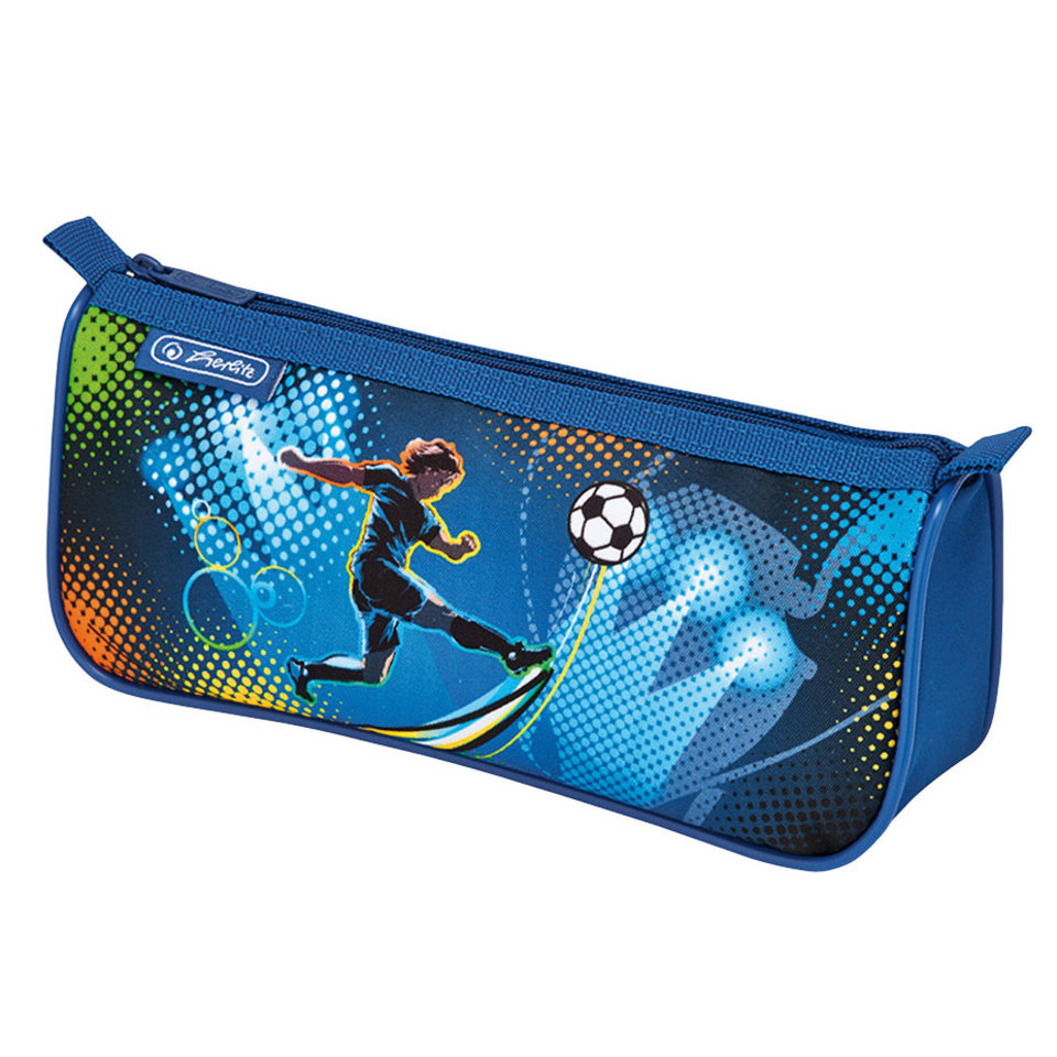 косметичка для мальчика 50008650 HERLITZ Sport Boys Футбол 1 молния