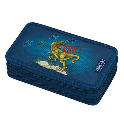 пенал для мальчика 50008599 HERLITZ Динозавр 2 молнии