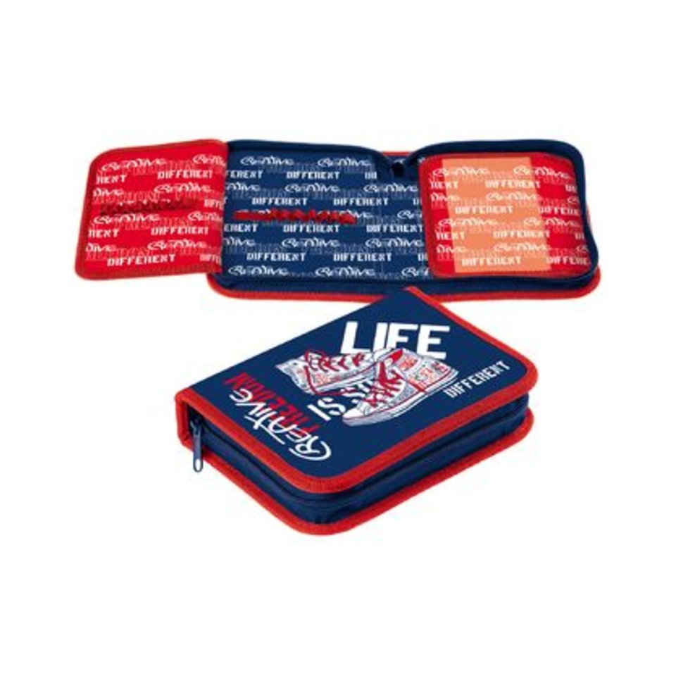 пенал для мальчика Hatber Кеды с двумя планками NPn 20096