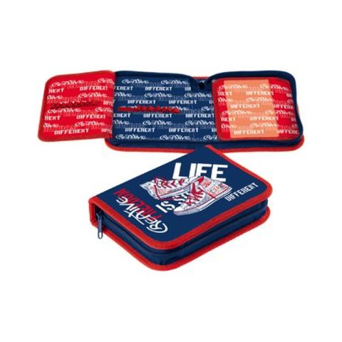 пенал для мальчика Hatber Кеды с двумя планками NPn 20096