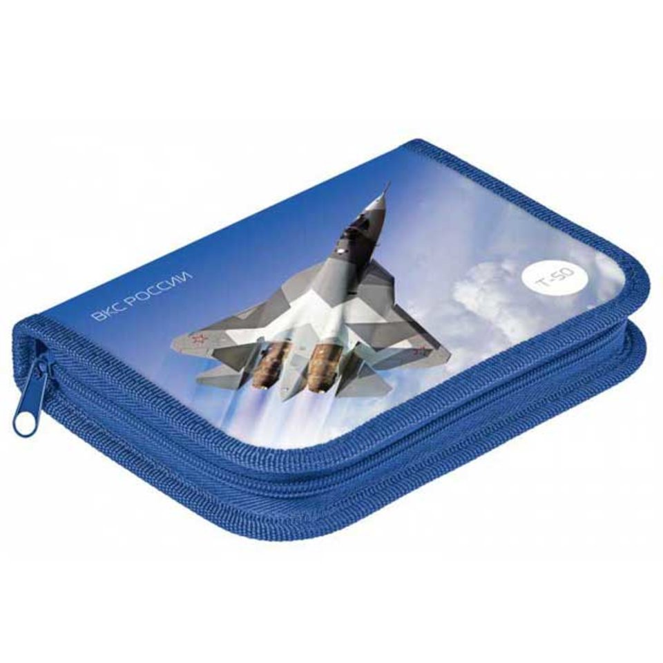 пенал для мальчика Hatber Истребитель с планкой NPn 18059