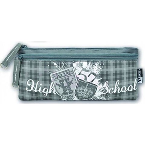 косметичка для мальчика Шотландка серая 30365