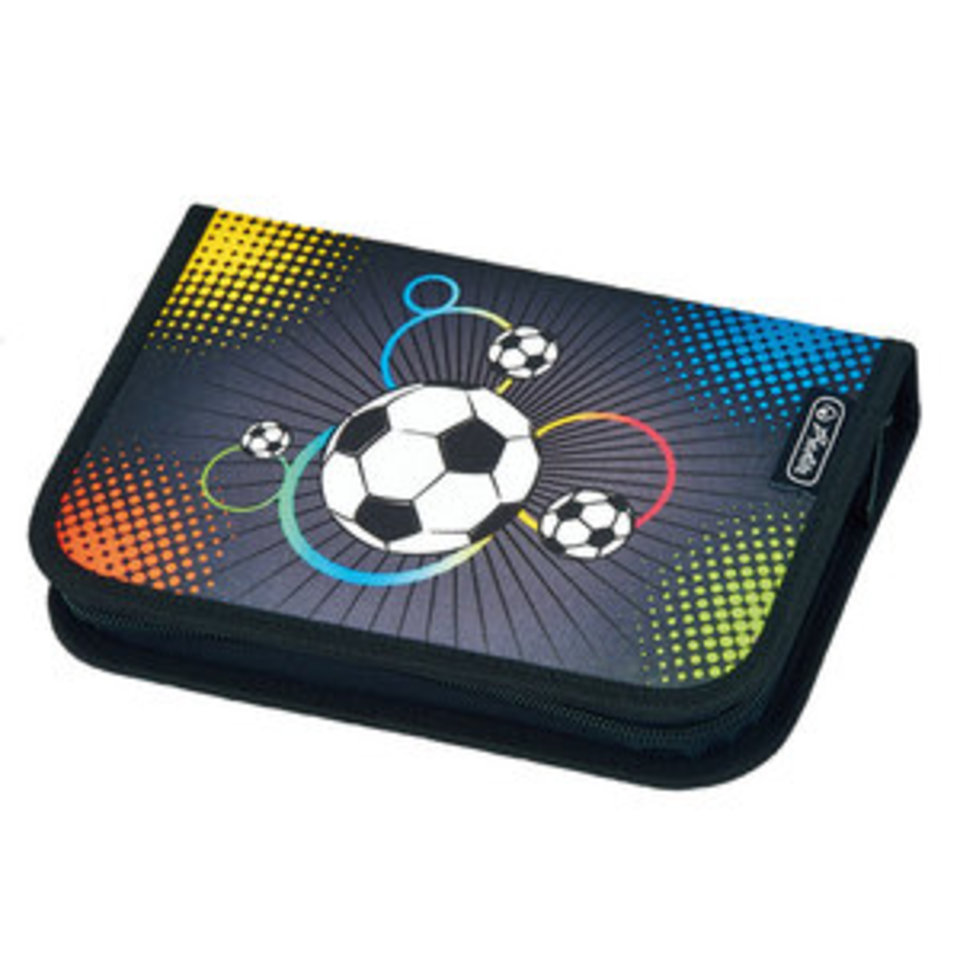 пенал для мальчика 50008476 HERLITZ Boys Мяч 19 предметов 1 молния