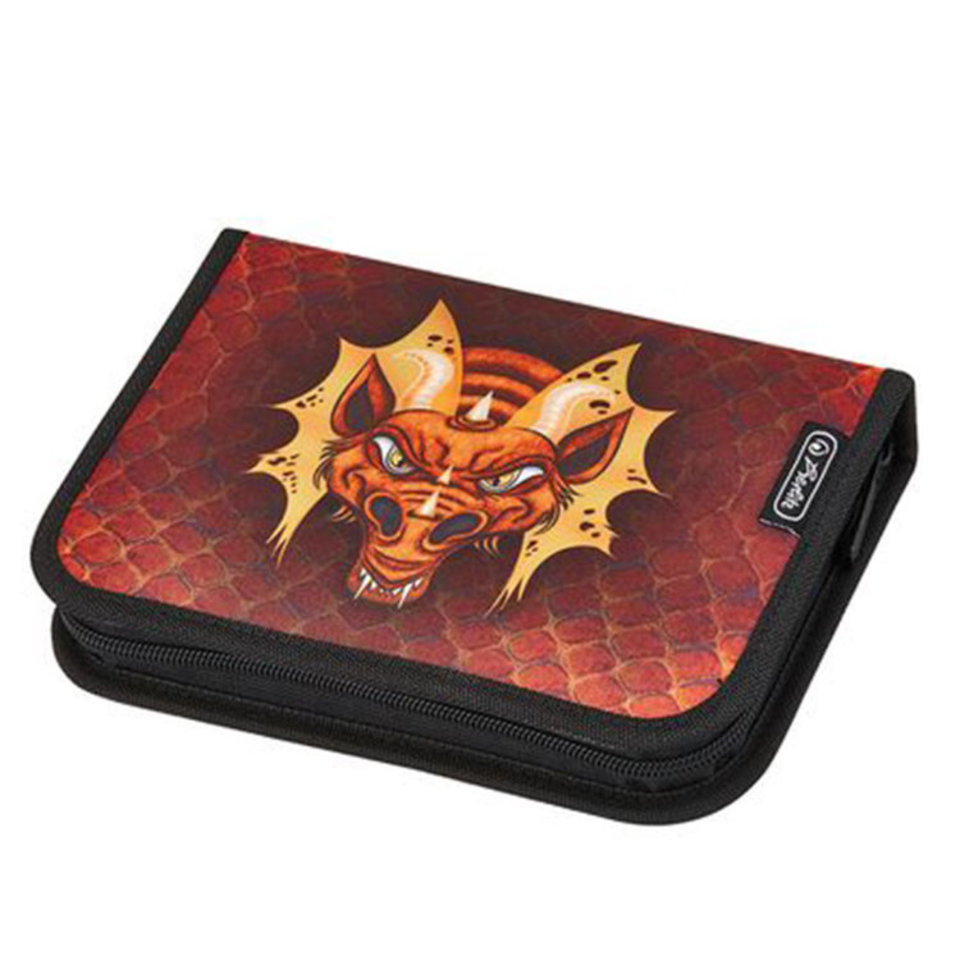 пенал для мальчика 50008476 HERLITZ Boys Дракон 19 предметов 1 молния