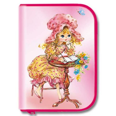 пенал для девочки ПК4-10 Оникс Девочка глиттер 1 отделение