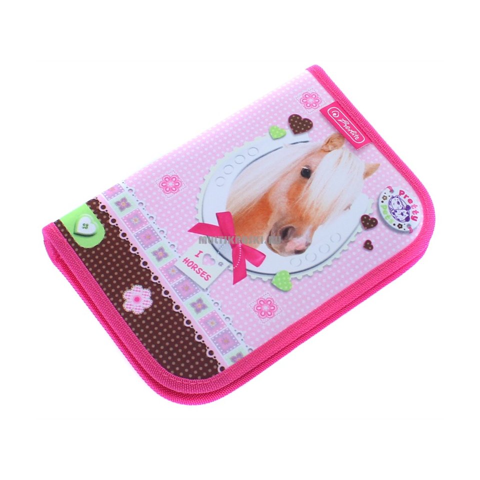 пенал для девочки 11360724 HERLITZ Pretty Pets Лошадь