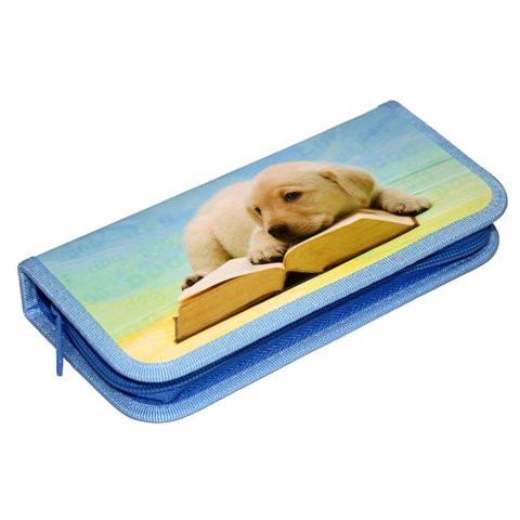 пенал для девочки ПК2-9 Оникс Щенок с книгой 1 отделение