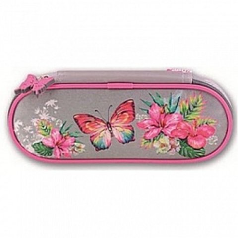косметичка для девочки Бабочка и цветы с откидной крышкой 39391