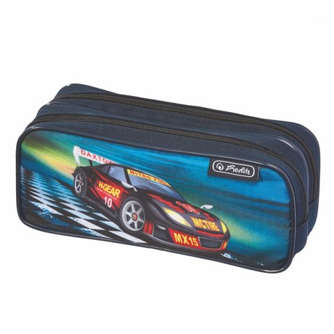 косметичка для мальчика 11438207 HERLITZ Boys Автомобиль 2 молнии