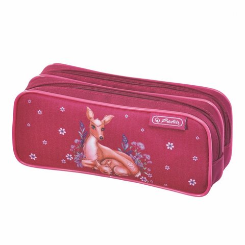 косметичка для девочки 11438199 HERLITZ Girls Олененок 2 молнии