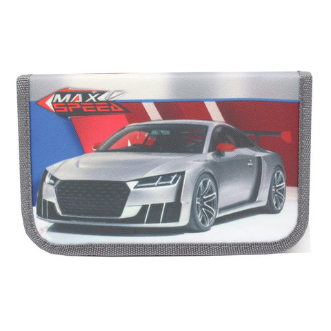 пенал Серый спорткар-2 с планкой ПН-5955