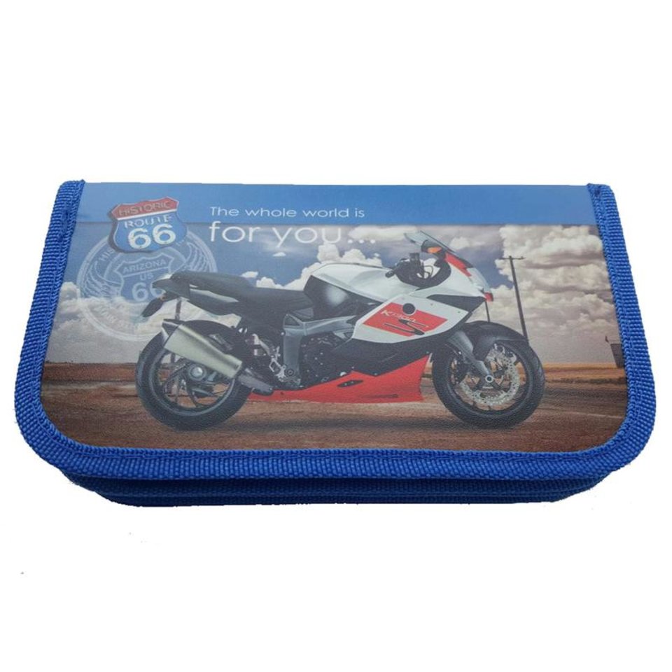 пенал для мальчика Байк на дороге 2 отделения ПН-2217