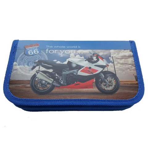 пенал для мальчика Байк на дороге 2 отделения ПН-2217