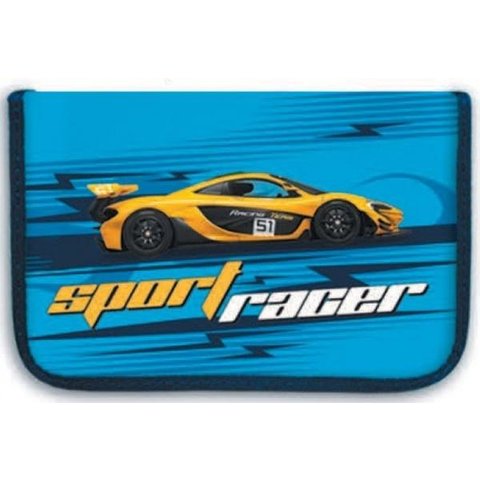 пенал для мальчика Желтое авто с откидной планкой 43300