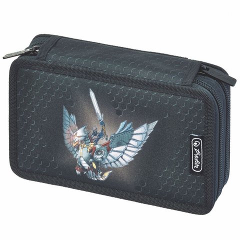 пенал для мальчика 11438538 HERLITZ Рыцарь 2 молнии