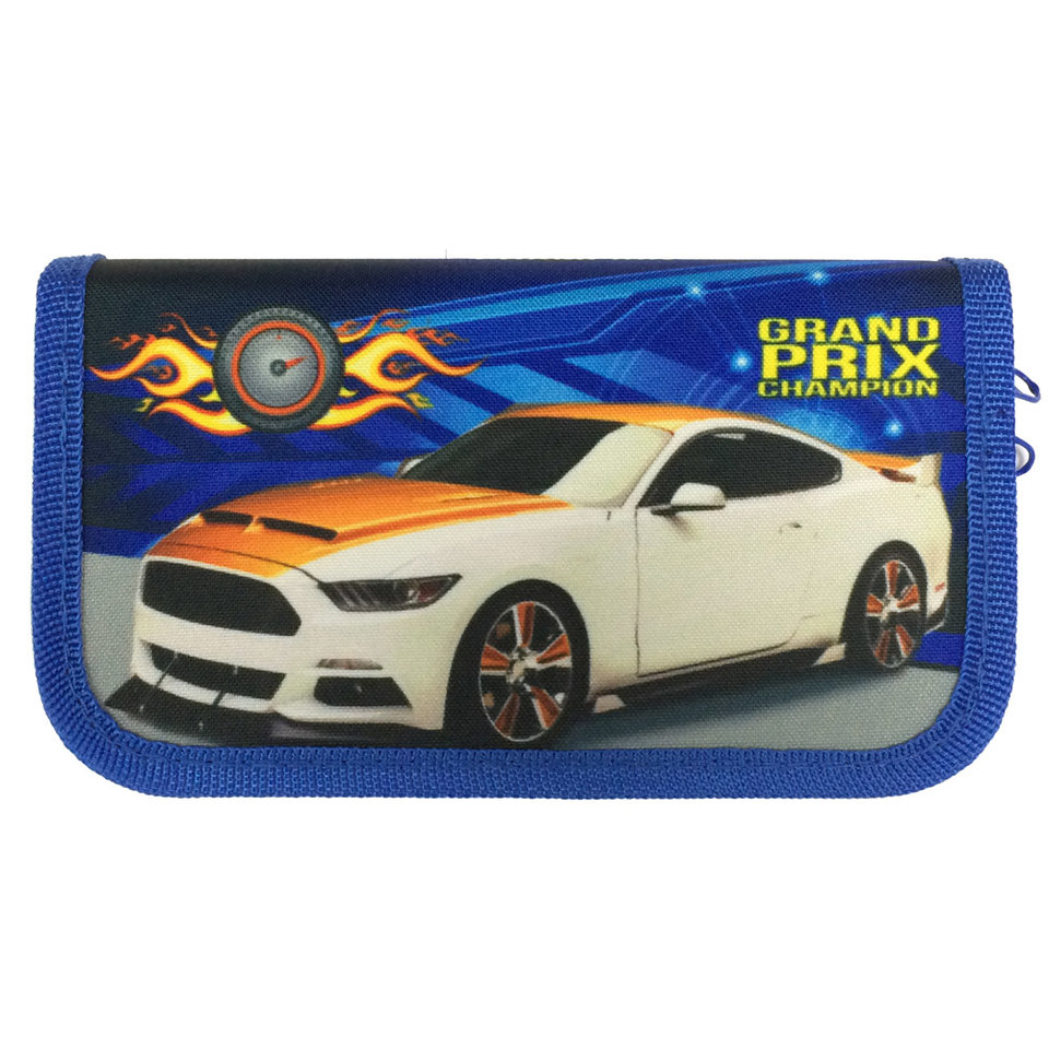 пенал Бело-золотой автомобиль 2 отделения ПН-5932