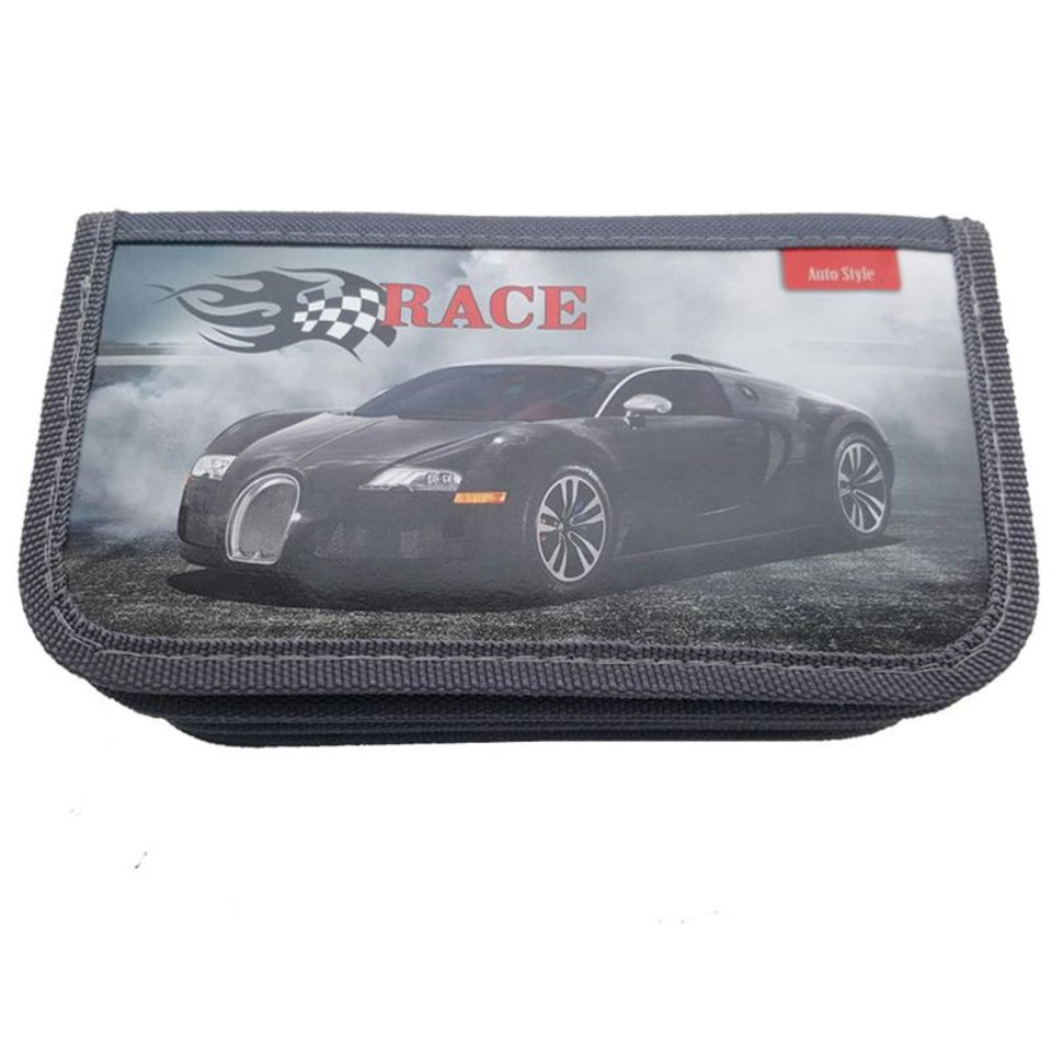 пенал для мальчика Черная машина 3 отделения ПН-0172