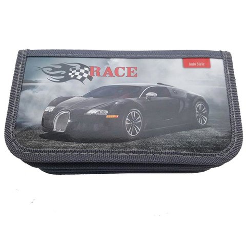 пенал для мальчика Черная машина 3 отделения ПН-0172