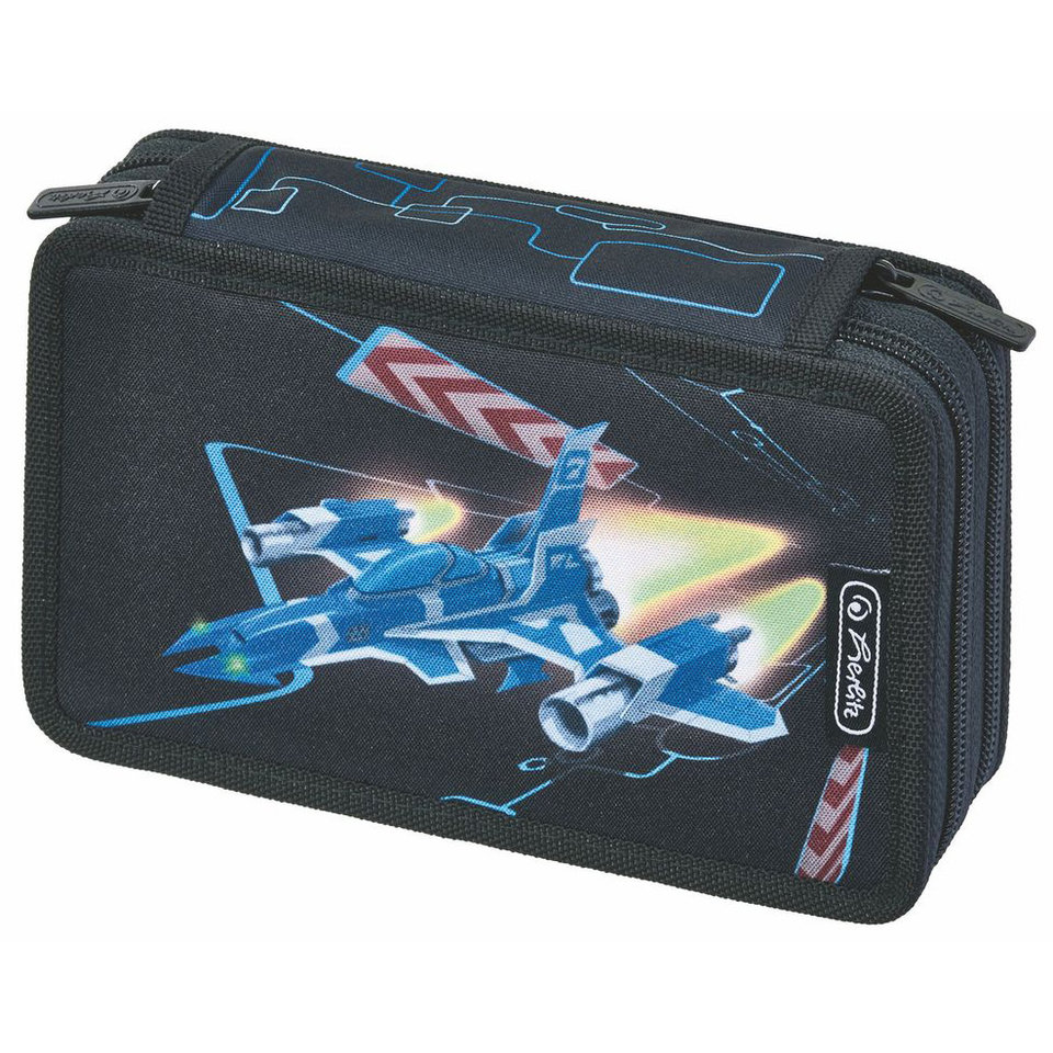 пенал для мальчика 11438579 Herlitz Boys Космос 23 предмета 2 молнии