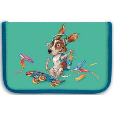 пенал для мальчика Озорной щенок с откидной планкой 43301