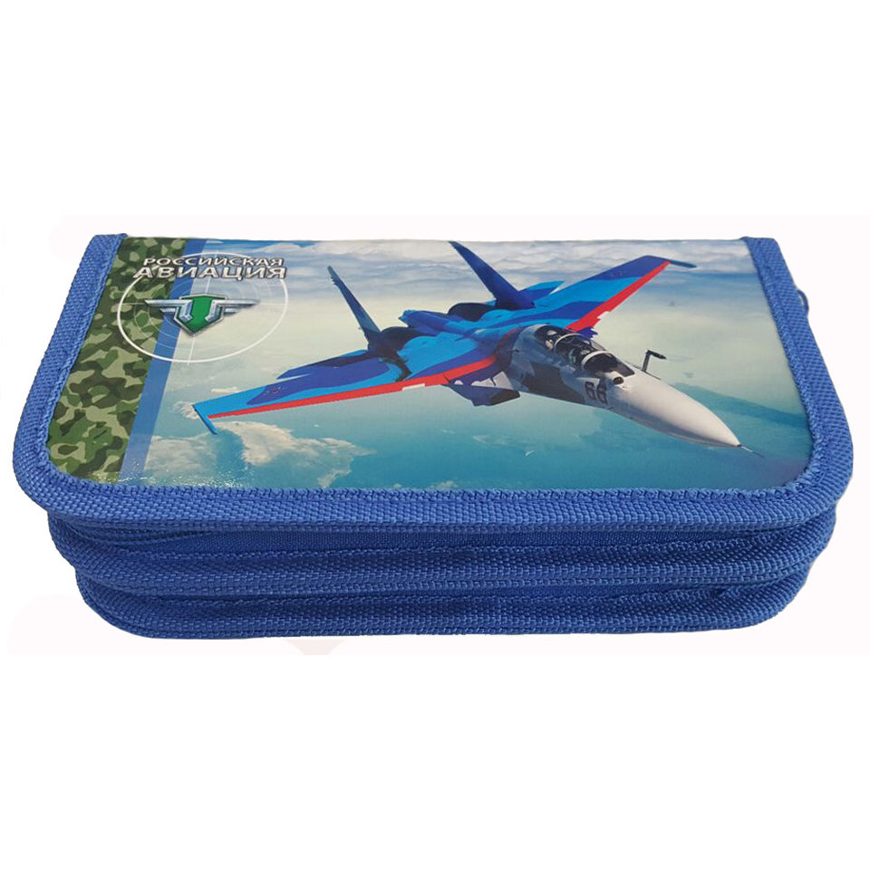 пенал Военный самолет 2 отделения 190х105мм ПН-0207