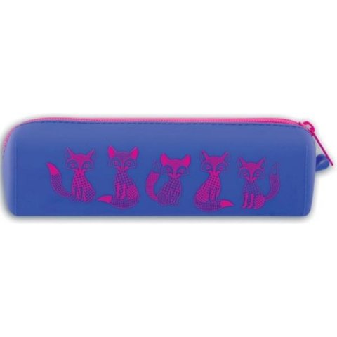 косметичка для девочки Малиновые лисы силикон 43814