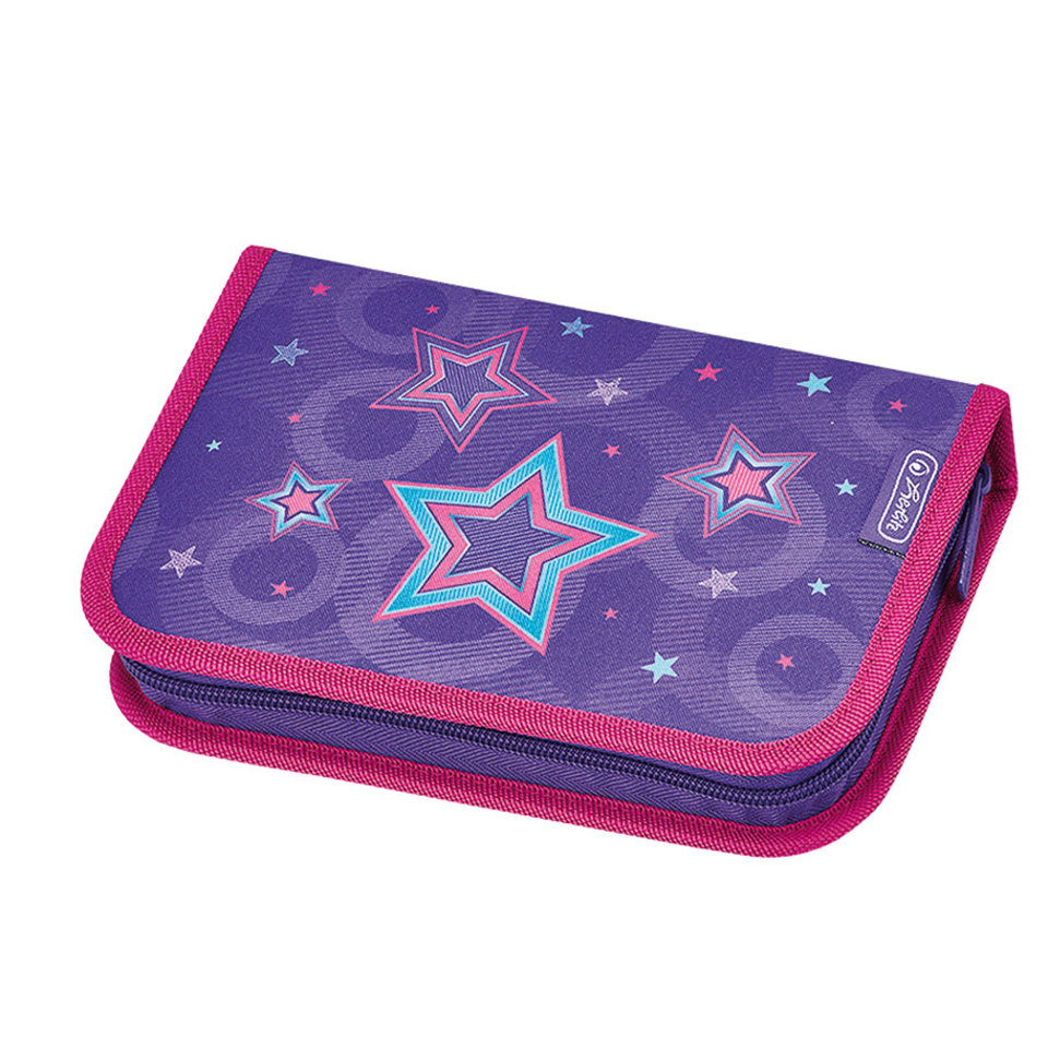 пенал для девочки 50008506 HERLITZ Girls Звезды 1 молния
