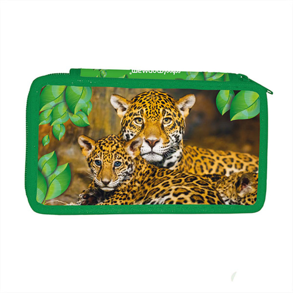 пенал для мальчика Дикие животные 2 отделения ПП2-6ДЖ
