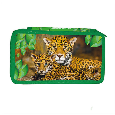 пенал для мальчика Дикие животные 2 отделения ПП2-6ДЖ