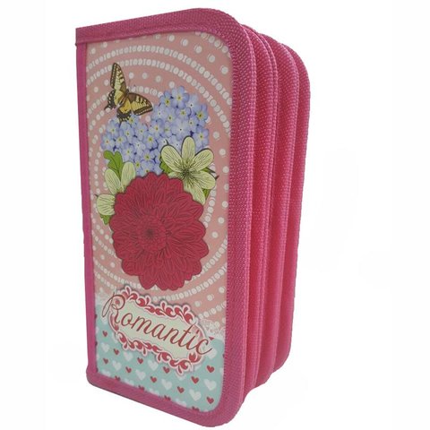 пенал Хризантема и бабочка 3 отделения 190х105мм ПН-0181