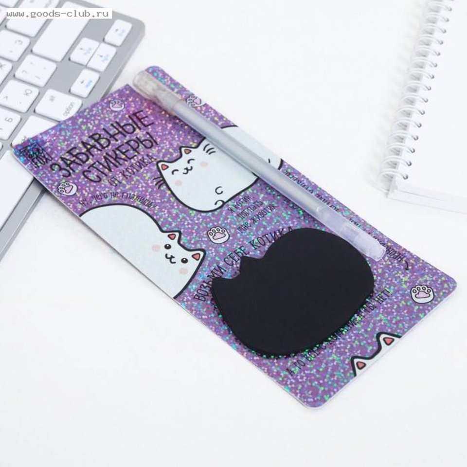 стикер с ручкой Забавные стикеры черные листы 4131994