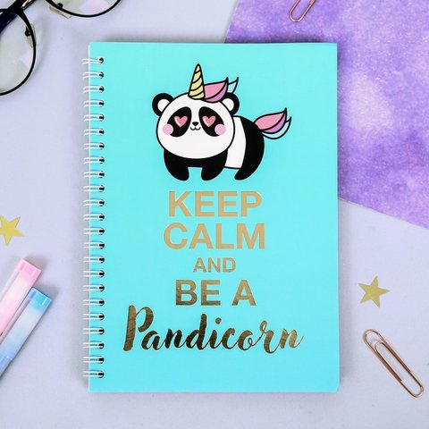 ежедневник недатированный А5 в точку Kleep clam and be a pandicorn 4155183