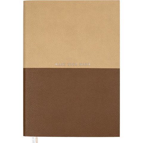 ежедневник недатированный А5 deVENTE Combi бежевый с коричневым 2034921