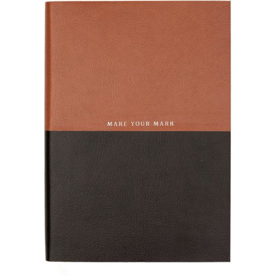 ежедневник недатированный А5 deVENTE Combi коричневый с черным 2034924