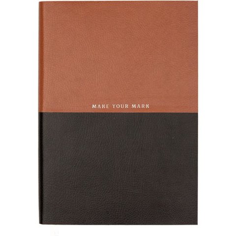 ежедневник недатированный А5 deVENTE Combi коричневый с черным 2034924