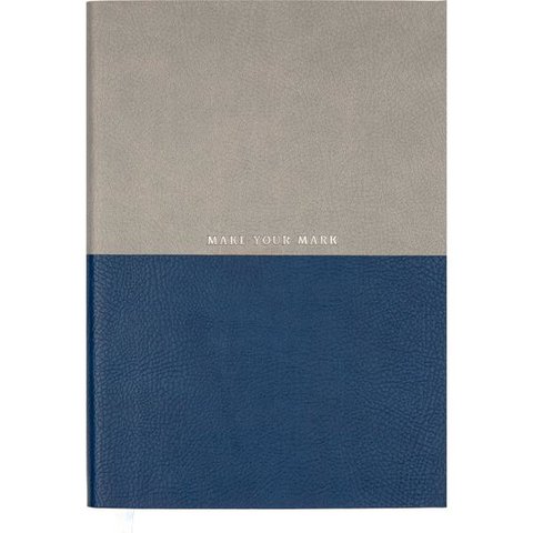 записная книжка А6 80 листов deVENTE Combi серая с синим 2052917