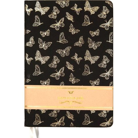 записная книжка А7 80 листов deVENTE My Gold черная 2054904